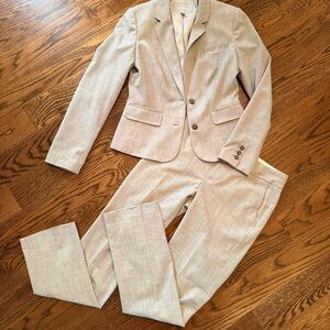 Banana Republic Martin Fit Light Beige Two-Piece Suit, Size 4